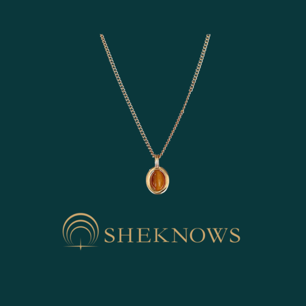 14K Vintage Tiger Eye French Necklace