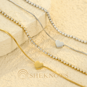 Summer new double-layer love zircon stacking luxury bracelet