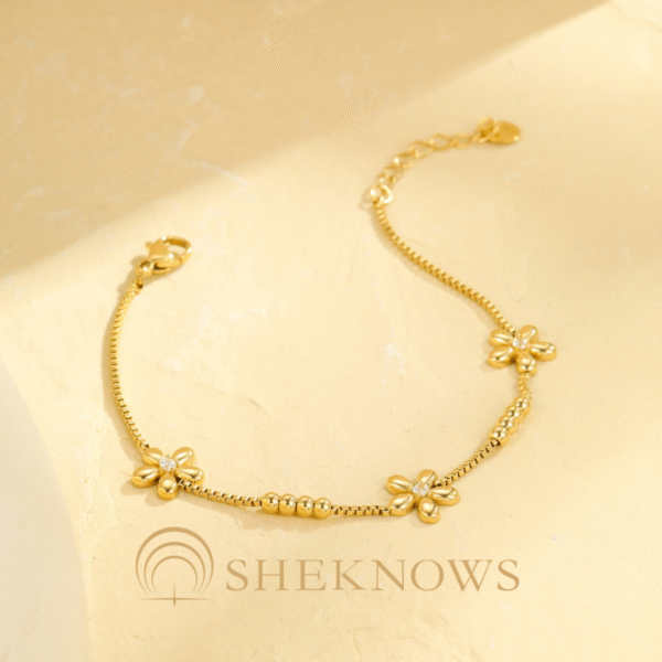 18k flower diamond fashion luxury bracelet