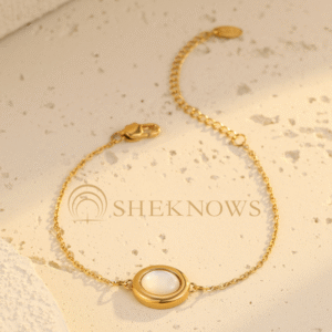 Oval natural white shell main stone niche design bracelet necklace set