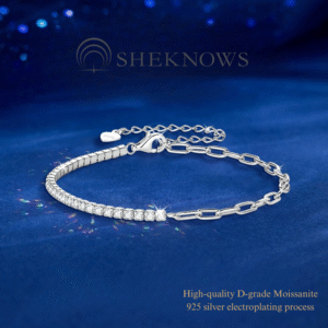 S925 tennis chain moissanite single circle full diamond bracelet