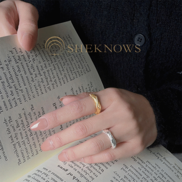 Medieval style zircon thin diamond 14K light luxury ring - Image 5