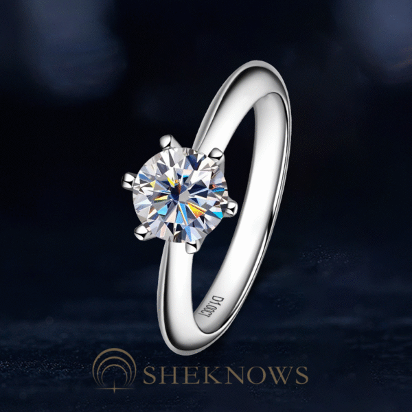 Six-claw S925 Moissanite wedding ring for everlasting love - Image 4
