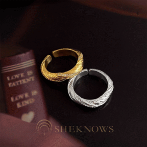 Medieval style zircon thin diamond 14K light luxury ring