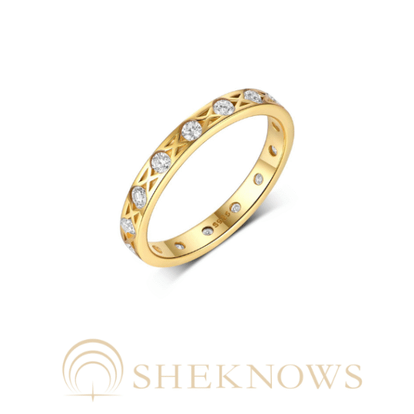 S925 silver moissanite diamond ring high-end hollow design