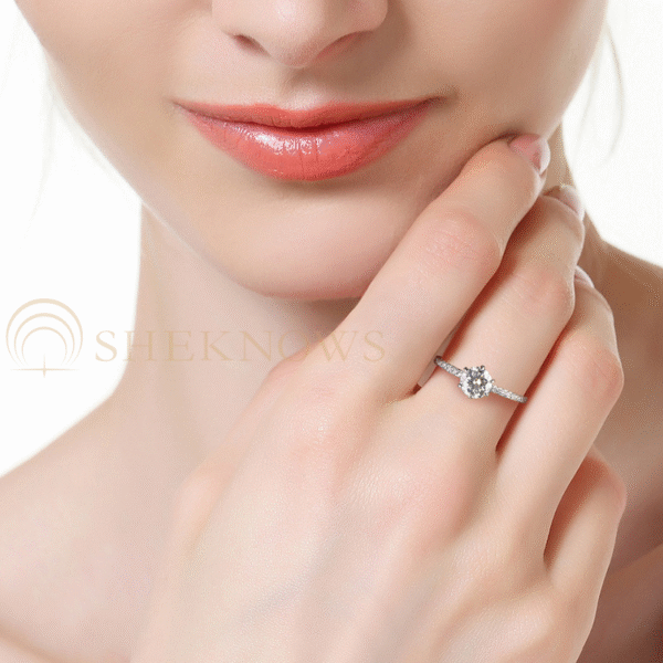 Six-claw silver moissanite s925 diamond ring - Image 3