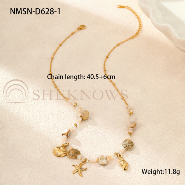 Ocean style starfish shell conch bohemian design necklace bracelet - Image 7