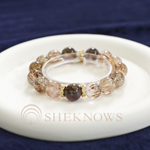 Natural Smoky Quartz Spiritual Healing Crystal Bracelet - Image 3