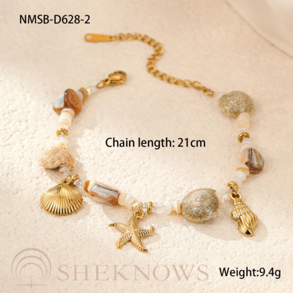 Ocean style starfish shell conch bohemian design necklace bracelet - Image 6