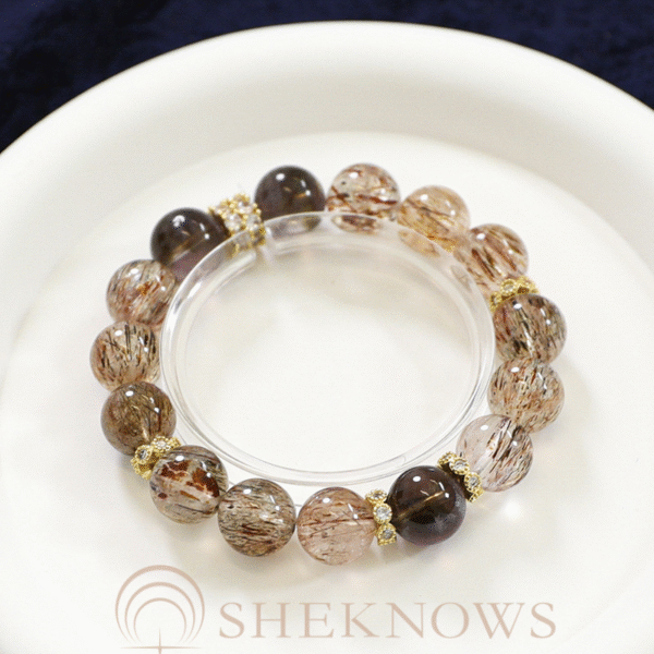Natural Smoky Quartz Spiritual Healing Crystal Bracelet - Image 2