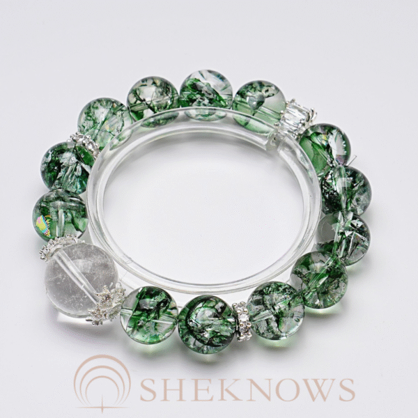 Natural crystal green crystal white crystal bracelet - Image 2