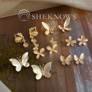 vintage S925 mother-of-pearl butterfly earrings collection