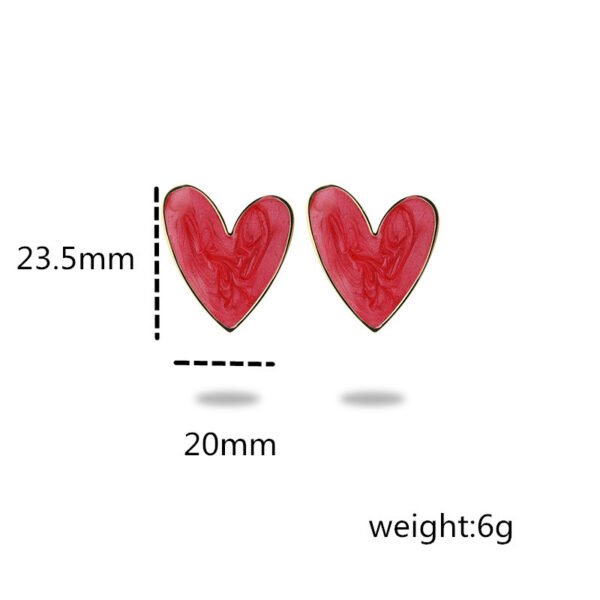 Summer colorful heart design earrings - Image 2