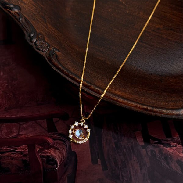 14k star zircon necklace niche design retro necklace - Image 3