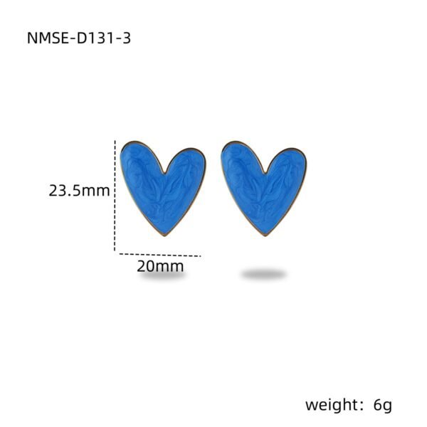 Summer colorful heart design earrings - Image 6