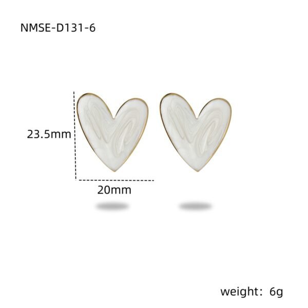 Summer colorful heart design earrings - Image 7