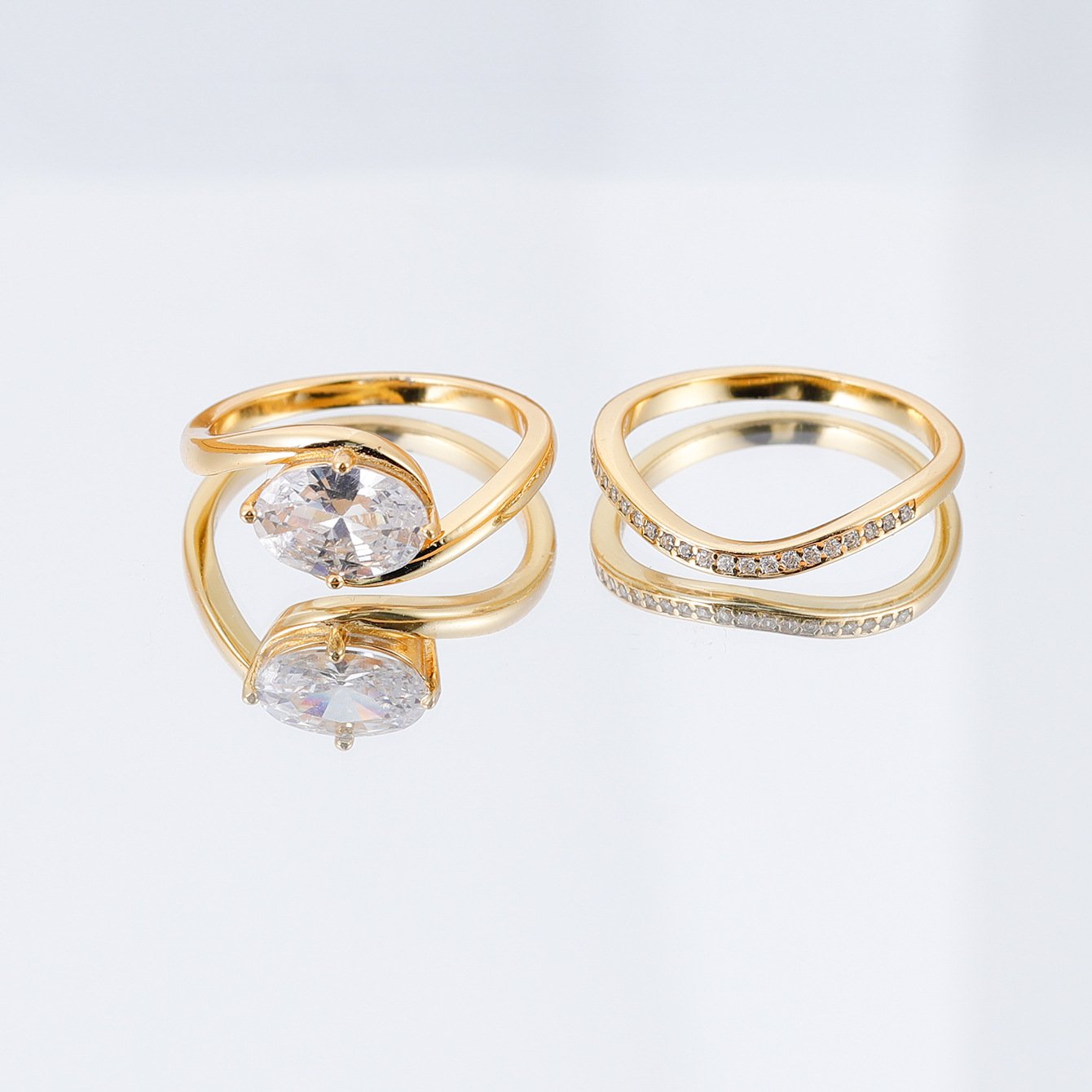 S925 silver egg-shaped 1.75 carats moissanite diamond ring - Image 3