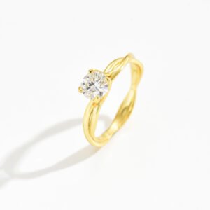 S925 silver 1 carat moissanite double ring diamond ring