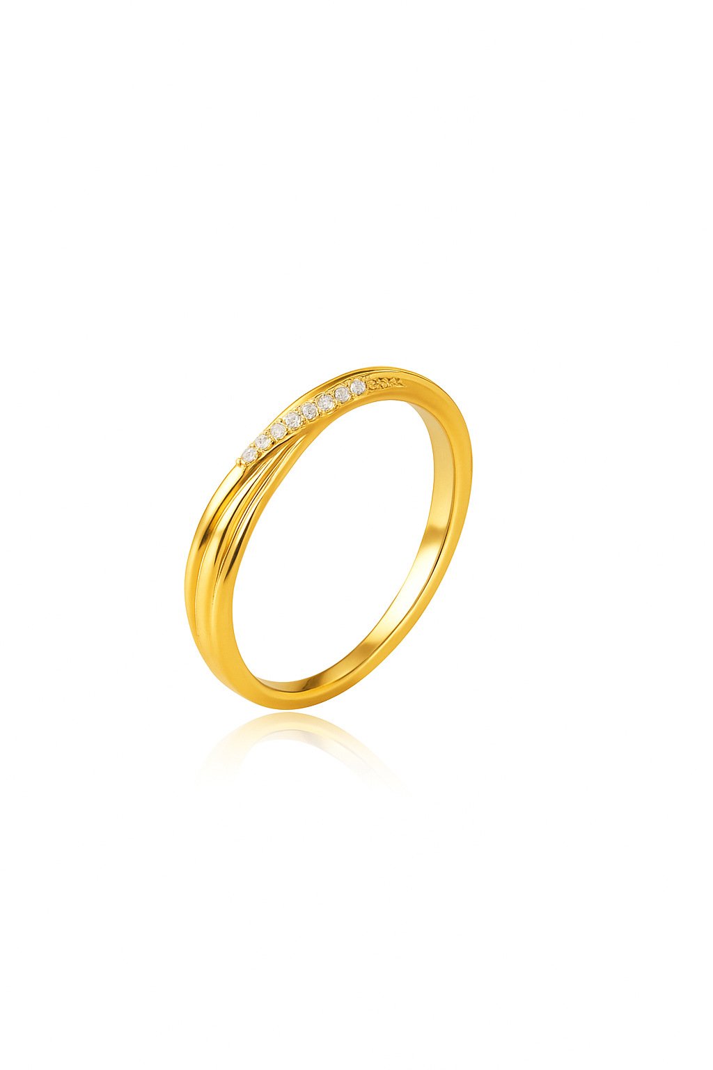 S925 silver couple ring gold minimalist moissanite diamond ring - Image 5